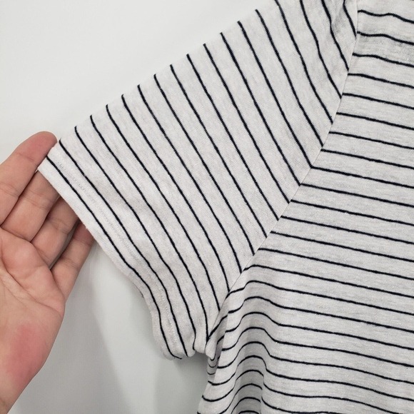 Talbots Striped Short Sleeve T Shirt Womens 2x Nautical Button Accent Scoop Neck - Picture 10 of 12